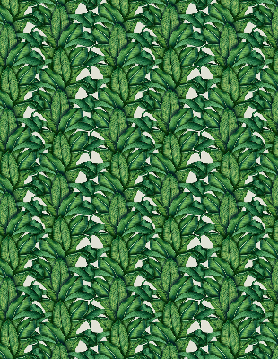 Estor enrollable con estampado de hojas verdes