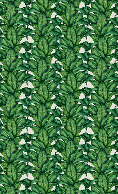 Estor enrollable con estampado de hojas verdes