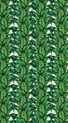 Estor enrollable con estampado de hojas verdes