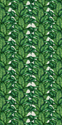 Estor enrollable con estampado de hojas verdes