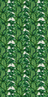 Estor enrollable con estampado de hojas verdes