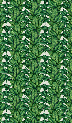 Estor enrollable con estampado de hojas verdes