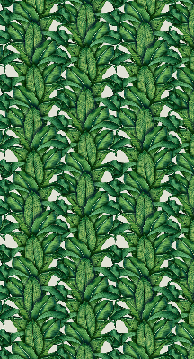 Estor enrollable con estampado de hojas verdes
