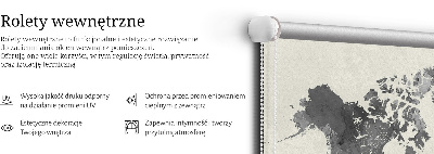 Modern roller blind con diseño de continentes negros