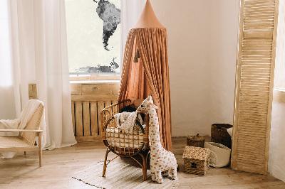 Modern roller blind con diseño de continentes negros
