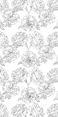 Modern roller blind con diseño de rosas dibujadas