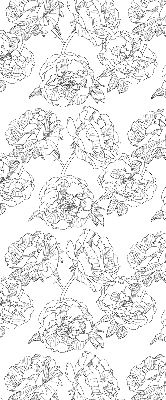 Modern roller blind con diseño de rosas dibujadas