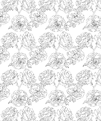 Modern roller blind con diseño de rosas dibujadas