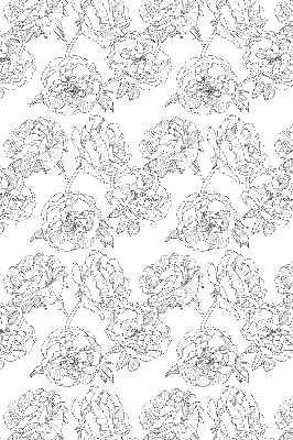 Modern roller blind con diseño de rosas dibujadas