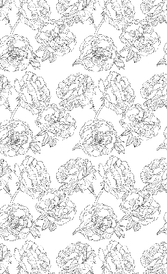 Modern roller blind con diseño de rosas dibujadas