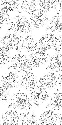 Modern roller blind con diseño de rosas dibujadas