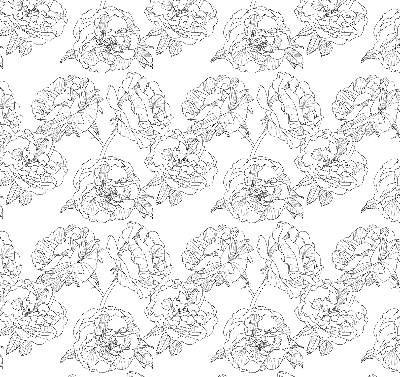 Modern roller blind con diseño de rosas dibujadas