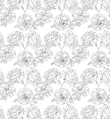Modern roller blind con diseño de rosas dibujadas