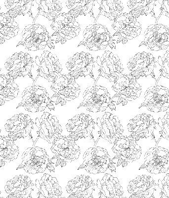 Modern roller blind con diseño de rosas dibujadas