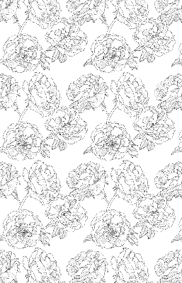 Modern roller blind con diseño de rosas dibujadas