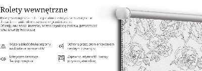 Modern roller blind con diseño de rosas dibujadas