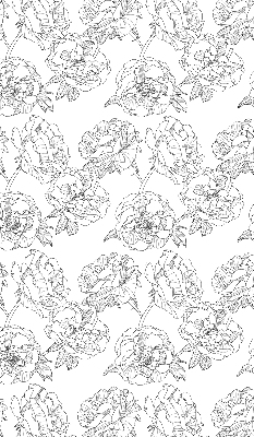 Modern roller blind con diseño de rosas dibujadas