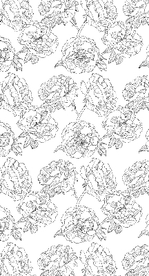Modern roller blind con diseño de rosas dibujadas