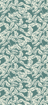 Modern roller blind con un diseño de papel pintado de hojas