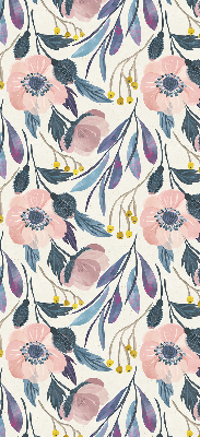 Modern roller blind con diseño de amapolas