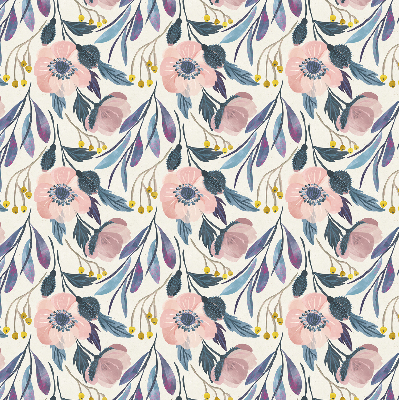 Modern roller blind con diseño de amapolas