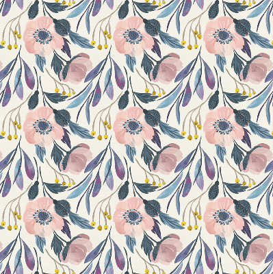 Modern roller blind con diseño de amapolas
