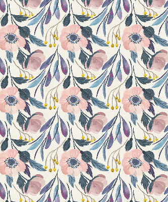 Modern roller blind con diseño de amapolas