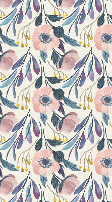 Modern roller blind con diseño de amapolas