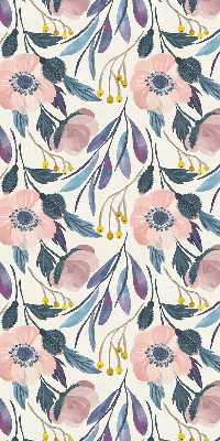 Modern roller blind con diseño de amapolas