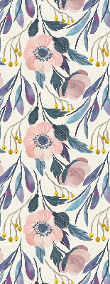 Modern roller blind con diseño de amapolas