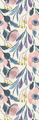 Modern roller blind con diseño de amapolas