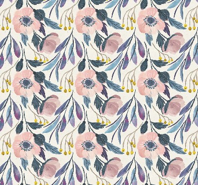 Modern roller blind con diseño de amapolas