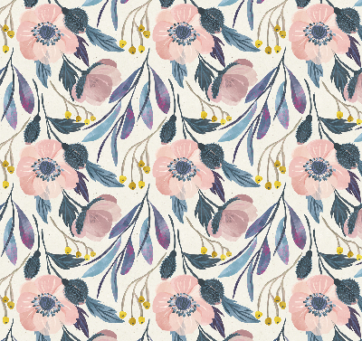 Modern roller blind con diseño de amapolas