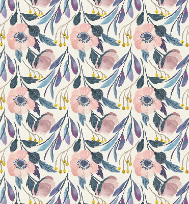 Modern roller blind con diseño de amapolas
