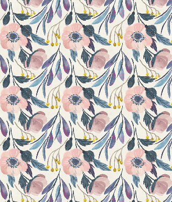 Modern roller blind con diseño de amapolas