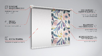 Modern roller blind con diseño de amapolas