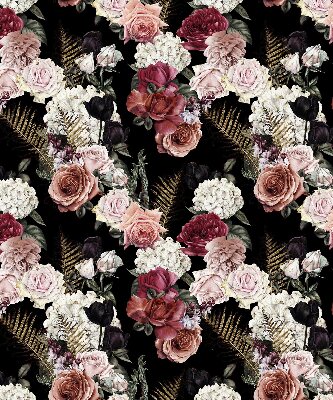 Modern roller blind con estampado de un ramo de rosas