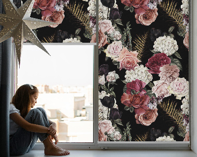 Modern roller blind con estampado de un ramo de rosas