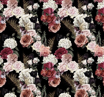 Modern roller blind con estampado de un ramo de rosas