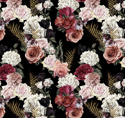 Modern roller blind con estampado de un ramo de rosas