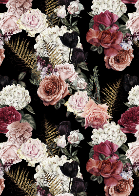 Modern roller blind con estampado de un ramo de rosas