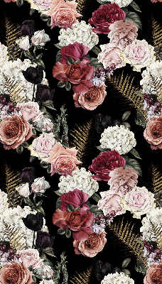 Modern roller blind con estampado de un ramo de rosas