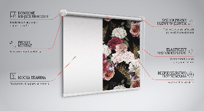 Modern roller blind con estampado de un ramo de rosas