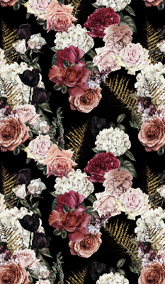 Modern roller blind con estampado de un ramo de rosas