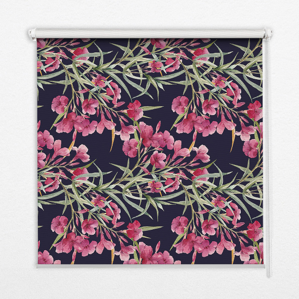 Modern roller blind con motivo de flor exótica