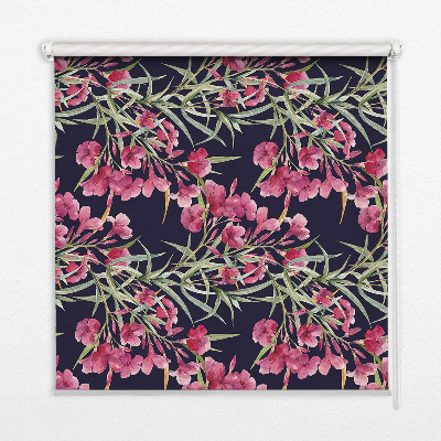 Modern roller blind con motivo de flor exótica