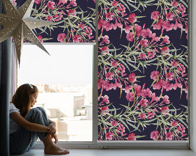 Modern roller blind con motivo de flor exótica