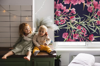 Modern roller blind con motivo de flor exótica