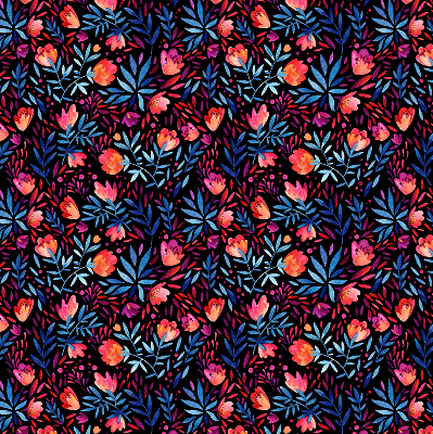 Estor enrollable para ventana con estampado de amapolas
