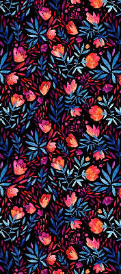 Estor enrollable para ventana con estampado de amapolas